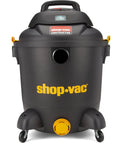 Front view of Beast Mode Heavy Duty 12 Gallon Wet Dry Vac for Jobsite Garage and Home Cleanup 5.5 Peak HP Contractor Series