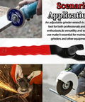 Adjustable Pin Spanner Wrench For Angle Grinders, Real Tough Tool Steel Build, Universal 10 To 40 Mm Grip Key on workspace with grinder.