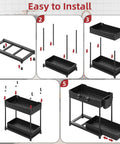 Step-by-step assembly instructions for Four Pack Two Tier Under Sink Organizer With Hassle Free Slide Out Drawers.