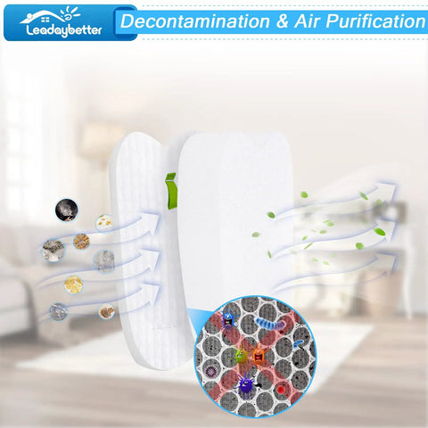 Image showing Shark Rocket DuoClean Vacuum Filter Replacement Set for HV380 HV380C with air purification and filtration effects.