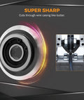 Badass Replacement Blade For Copper Wire Stripping Machine Featuring Built In Bearing Hella Tough High Carbon Steel close-up view.