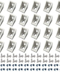 24 Sets 2020 Aluminum Extrusion Corner Brackets Kit With 48 T Nuts And Screws For 6mm Slot 2020 Series Aluminum Profile