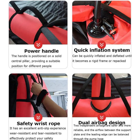 Inflatable Wingsurfer Kite For Wind Wing Foiling, 4m² Handheld Foil Wing Kite With Window, durable design features and benefits