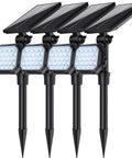 4 Pack Solar Spotlight Lights Outdoor Waterproof Landscape Lighting for Garden Path Yard Trees Flagpole with 360 Degree Beam