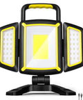 Rechargeable 30W LED Work Light With 3000 Lumen Output On The Job 5 Modes Magnetic Base 360 Degree Rotating Foldable Design