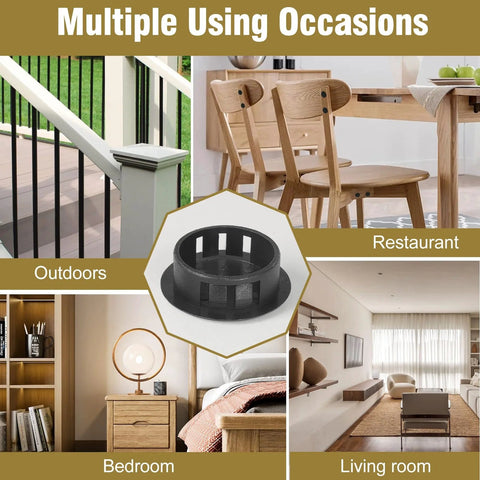 10 Pcs 28mm Plastic Hole Plugs Snap In Locking Hole Covers for Furniture and Pipes in Various Settings