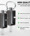 Quality Top Shelf Heavy Duty Trailer Gate Latch Weld On Spring Lock Assembly With Reinforced Latch Pins, heavy steel construction.