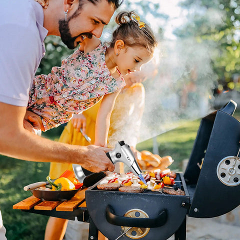 Badass Butane Kitchen Torch With Flip Toggle Safety Lock And Cushioned Grip Handle For Searing Steaks Blasting Sugar Toppings And Small Craft Jobs Delivers Straight Fire Heat That Turns Meal Prepping Into A Total Walk In The Park For Anyone