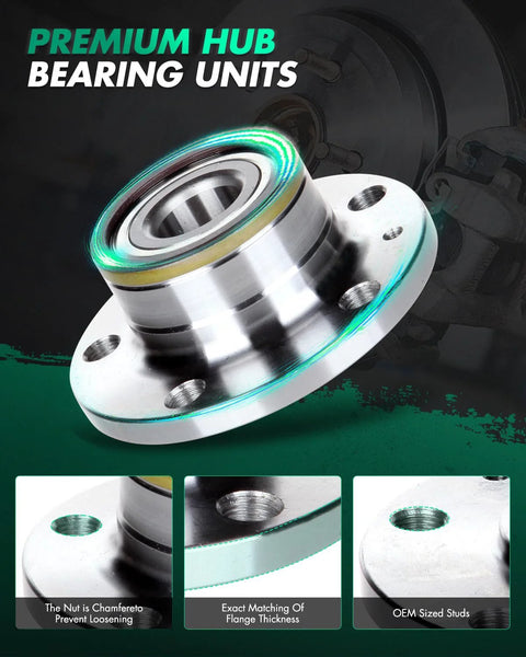 Rear Wheel Hub Bearing Assembly 512319 Drop In Ready Replacement Kit With ABS for Audi Q3 VW Passat Tiguan front view