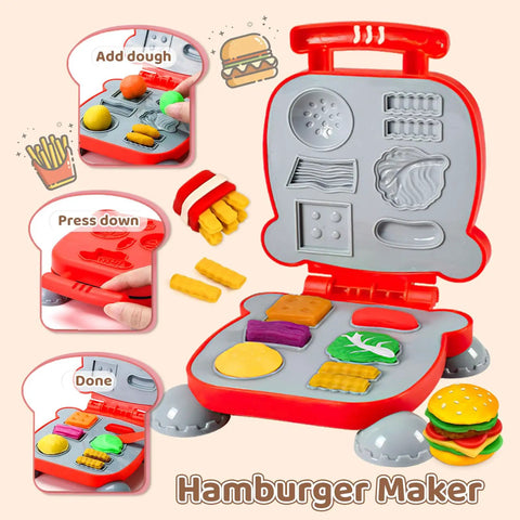70 Piece Kids Dough Set 4 In 1 With Ice Cream Maker Noodle Maker Hamburger And Cake Mold Tools Creative Play Food Kit For Toddlers And Kids Ages 3 To 8 hamburger maker with dough molds and tools