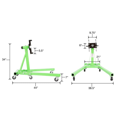 Heavy Duty Steel Engine Stand With Rotating Motor Base And 360 Degree Swivel Head. This Foldable Garage Workstand Is Hella Sturdy, Saves Serious Space, And Makes Engine Rebuilds Straight Up A Breeze For Weekend Warriors And Pro Mechanics