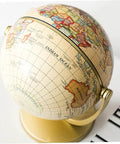 Desktop World Globe With Stand Golden Finish For Education And All Ages Home Office Decor Kid Friendly Geography Learning Tool