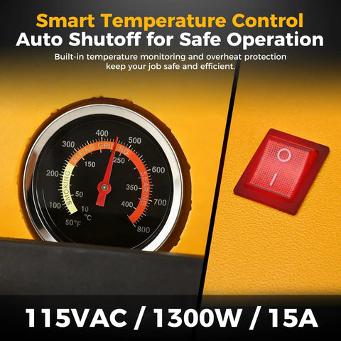 Smart temperature control gauge and power switch for Heavy Duty Pvc Conduit Heater Box For Schedule 40 And 80 Pipe Bending Tool.