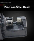 Close-up of the precision steel head of Electric Hydraulic Rebar Bender And Shear Cutter RC 20 Model showing its hardened material.