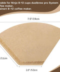Natural Brown No 4 Cone Coffee Filters For Your 8 To 12 Cup Brewers Unbleached Paper Filters 4 Size Fits Cuisinart Ninja Bonavita