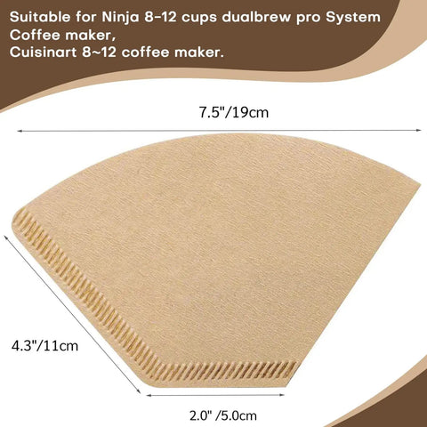 Natural Brown #4 Cone Coffee Filters, 8-12 Cup ✓