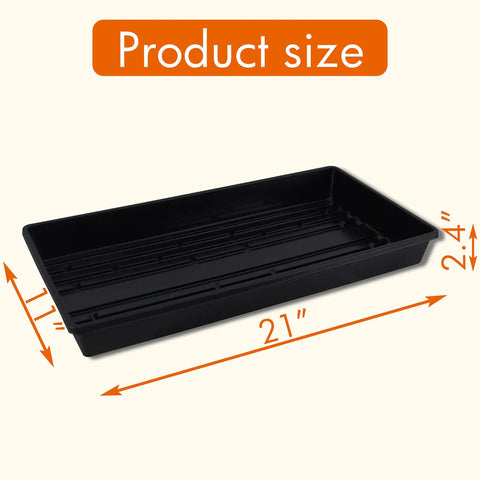 10 Pack Seed Trays Reusable Plant Grow Trays For Seed Starting Microgreens Indoor Gardening And Greenhouse Nurseries No Drain Holes Twenty By Ten Inches Stackable Value Pack