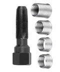 Carbon Steel 14mm Plug Rethread Tap Kit With Four Inserts For Damaged Thread Repair A Diy Friendly Pro Grade Tool Set That Restores Damaged Or Stripped Threads Fast In Motors Cylinders And Machinery, with tap and inserts