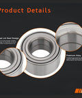 Beefed Up Front Wheel Hub Bearing For Ford Edge, Lexus ES And RX, close-up of premium alloy and quad lid seal design