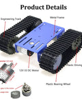 DIY Tracked Robot Chassis Kit For Arduino Raspberry Pi Microbit And Python STEAM Projects With 2 Motors Caterpillar Tracks