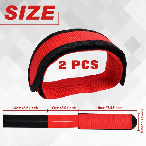 One Pair Adjustable Bike Pedal Straps For Extra Grip And Comfort Anti Slip Nylon Foot Clips With Double Adhesive Straps display