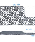 Dimensions of Silicone Kitchen Sink Mat With Raised Feet For Left And Right Drains, Non Slip Heat Resistant Grid Protector 28.2x14.2 in