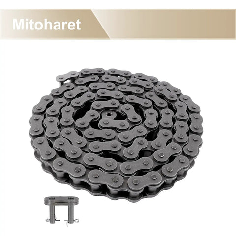 Heavy Duty 10 Foot Roller Chain Kit With Connectors For Pulp Paper Mills And Sugar Factories Reliable Industrial Conveyor传动 Links That Hold Up Under Stress, coiled chain with connector