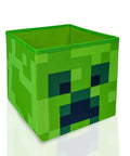 Creeper Themed Storage Cube Organizer For Kids Room 10 Inch Square Bin Minecraft Inspired Cubbies Cube Organizer, green design