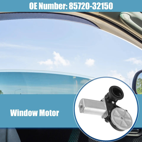 Heavy Duty Plug And Play Front Left Power Window Lift Motor For Toyota Highlander, showing motor assembly and OE number 85720-32150.