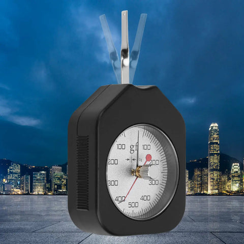 Dial Tension Gauge 500G High Accuracy Tension Meter Tester With Dual Pointer Portable Gram Force Gauge Tensiometer For Electronic Switches Relays Micro Switches And Spring Tension Testing, ABS alloy body