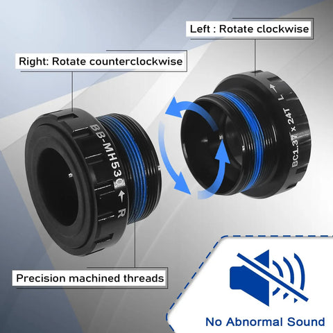 Bottom Bracket For Bikes: Threaded Or Pressfit BSA 68-73mm And 86-92mm, rotating direction, precision threads, no abnormal sound
