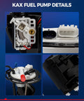 Close-up details of Electric Fuel Pump Module Assembly For Pontiac G6 2005 Through 2008, Saturn Aura 2007 Through 2008, Malibu.