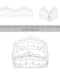 Decorative Garden Border Edging Kit In PP Plastic With Faux Wrought Iron Leaf And Bird Design, multiple panel arrangements.