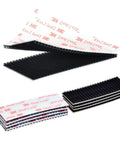 Heavy Duty Reclosable Fastener 1 Inch By 3 Inches Black Dual Lock SJ3550 showing interlocking strips with adhesive backing.