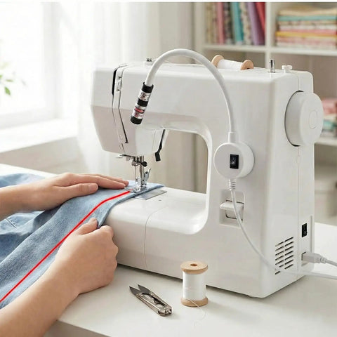 Magnetic Sewing Machine Alignment Light For Quilting And Straight Stitching Hands Free Positioning Tool With Red Dot Projection