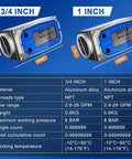Digital Turbine Flow Meter Three Quarter Inch Auto On Off Industry Grade Aluminum Alloy Fuel And Water Meter, product comparison chart