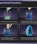 Geodes Growing Science Kit For Kids Ages 6 8 12 With Crystal Growth In 24 Hours STEM Educational Toys instruction steps