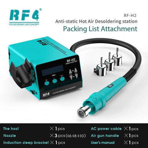 Beefy 1000W Desoldering Hot Air Gun Soldering Station With Digital Display And Smart Temperature Control for PCB repair