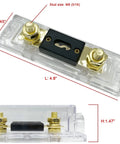 Beefed Up 200 Amp ANL Fuse Holder Kit Three Pack For DC Systems Up To 32 Volts with 5/16 inch ring terminals shown