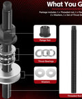 Components of Harmonic Balancer Installation Tool For GM LS Series V8 Engines with thrust bearing and wrench flats crank pulley installer