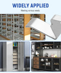 Removable Metal Shelf Support Clips For Universal Cabinet Mounts And Adjustable Shelving Brackets in a variety of settings.