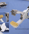 Angled Leather Hole Punch Pliers With Double Lever, High Hardness Stainless Steel, showing beef tendon protective gasket.