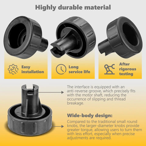 Heavy Duty Replacement Fence Knob For Dewalt Table Saw Compatibility Dw745 Dw745Ar Dw745B2 Dw7480 Dead On Part 514003228 durable wide-body design with anti-reverse groove