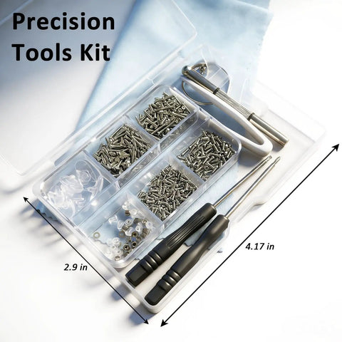 Eyeglass Repair Kit With 15 Screw Types For Eyeglasses Including Frame Screws, Hinge Screws, Nose Pad Screws, Nuts And Washers