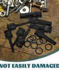 TOPPERFUN 8-piece impact wrench sleeve set, 1/2 in drive, black polymer sleeves with metal rings and pins