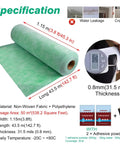 Heavy Duty Waterproofing Membrane Roll Rock Solid For Indoor And Outdoor Use Total No Fuss Install Built Tough To Block Water Leaks, 1.15m wide, 43.5m long, 31.5 mil thickness.