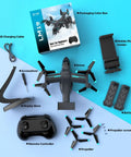 Grab And Go Beginner Friendly Drone With 720P HD Camera, FPV Live Video, Easy To Fly Quadcopter and accessories, dark blue.