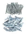 Heavy Duty Zinc Plated Steel Toggle Bolt And Wing Nut Kit For Secure Drywall Mounting, Easy Install, High Load Capacity, 60 Pack For Wall Brackets, Shelves, TVs, And Microwave Mounts, zinc bolts and wing nuts