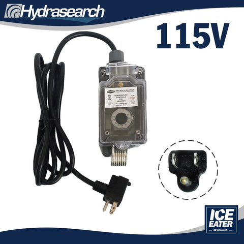 Adjustable 120V Pond Deicer With Thermostat 0 To 80 Degrees Dock Bubbler and Marina Deicer Pond Aerator For Winter Ponds