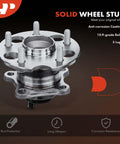 Two Rear Wheel Bearing And Hub Assemblies With ABS For Toyota Highlander 2008 2009 2010 2011 2012 2013 FWD Only 5 Lug Direct Replacement Hub Bearings Set